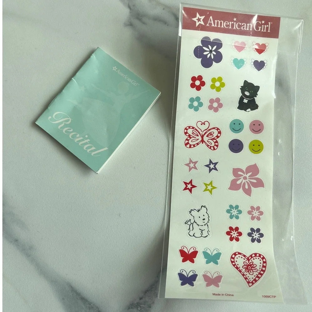 American Girl Recital Sticker Sheet and Program Booklet Set 1069CTP Accessory